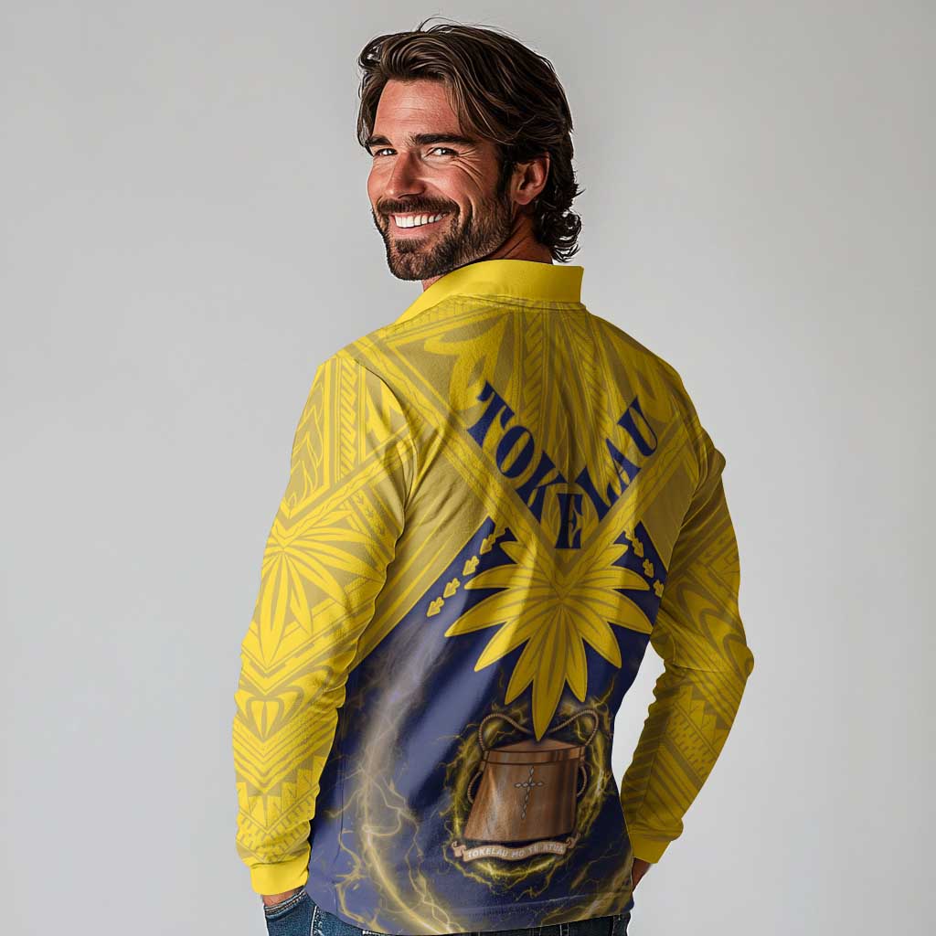 Tokelau Tokehega Day Long Sleeve Polo Shirt National Badge Special Style - Polynesian Pride