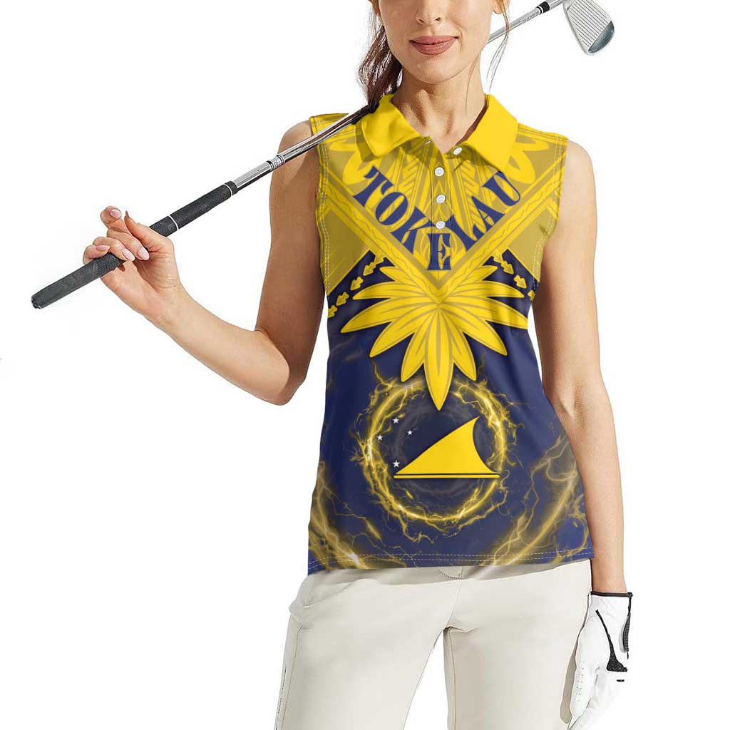 Tokelau Tokehega Day Women Sleeveless Polo Shirt National Badge Special Style - Polynesian Pride