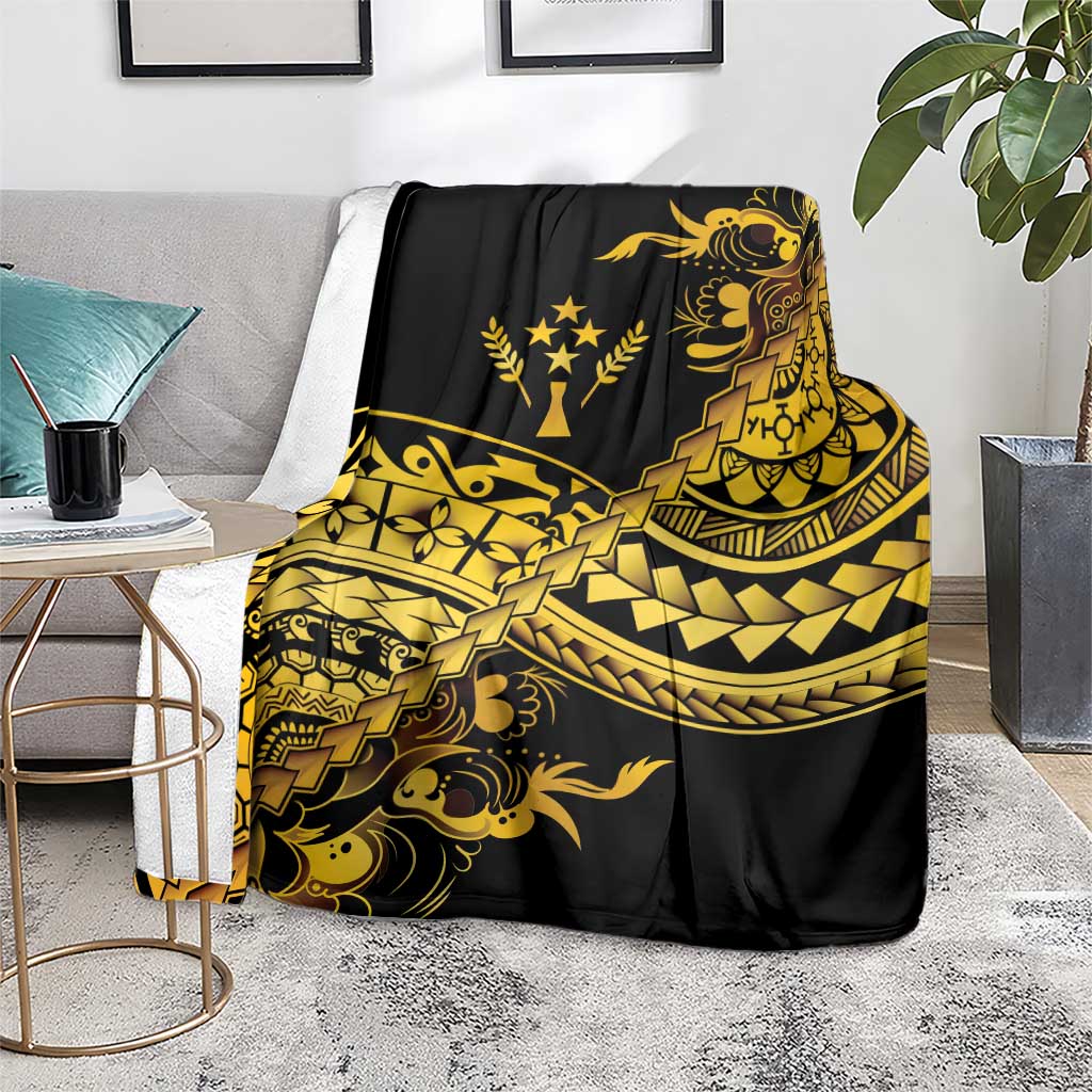 Kosrae Liberation Day Blanket Polynesian Floral Tattoo - Polynesian Pride