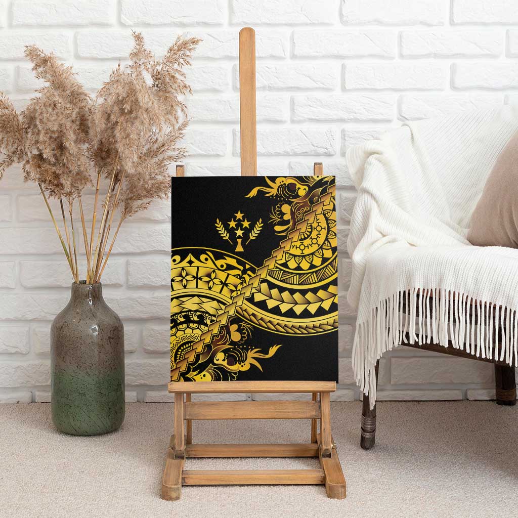 Kosrae Liberation Day Canvas Wall Art Polynesian Floral Tattoo - Polynesian Pride