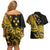 Kosrae Liberation Day Couples Matching Off Shoulder Short Dress and Hawaiian Shirt Polynesian Floral Tattoo - Polynesian Pride