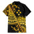 Kosrae Liberation Day Family Matching Off The Shoulder Long Sleeve Dress and Hawaiian Shirt Polynesian Floral Tattoo - Polynesian Pride