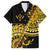 Kosrae Liberation Day Family Matching Off Shoulder Short Dress and Hawaiian Shirt Polynesian Floral Tattoo - Polynesian Pride