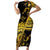 Kosrae Liberation Day Family Matching Short Sleeve Bodycon Dress and Hawaiian Shirt Polynesian Floral Tattoo - Polynesian Pride