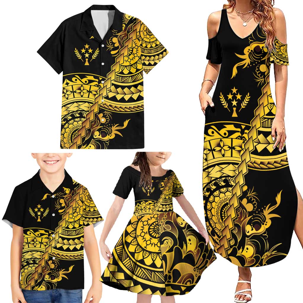 Kosrae Liberation Day Family Matching Summer Maxi Dress and Hawaiian Shirt Polynesian Floral Tattoo LT05 - Polynesian Pride