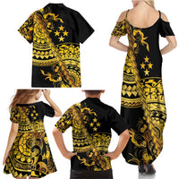 Kosrae Liberation Day Family Matching Summer Maxi Dress and Hawaiian Shirt Polynesian Floral Tattoo LT05 - Polynesian Pride