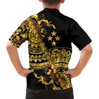Kosrae Liberation Day Family Matching Tank Maxi Dress and Hawaiian Shirt Polynesian Floral Tattoo LT05 - Polynesian Pride