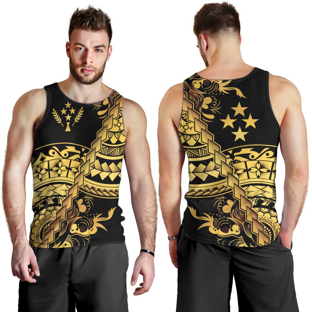 Kosrae Liberation Day Men Tank Top Polynesian Floral Tattoo - Polynesian Pride
