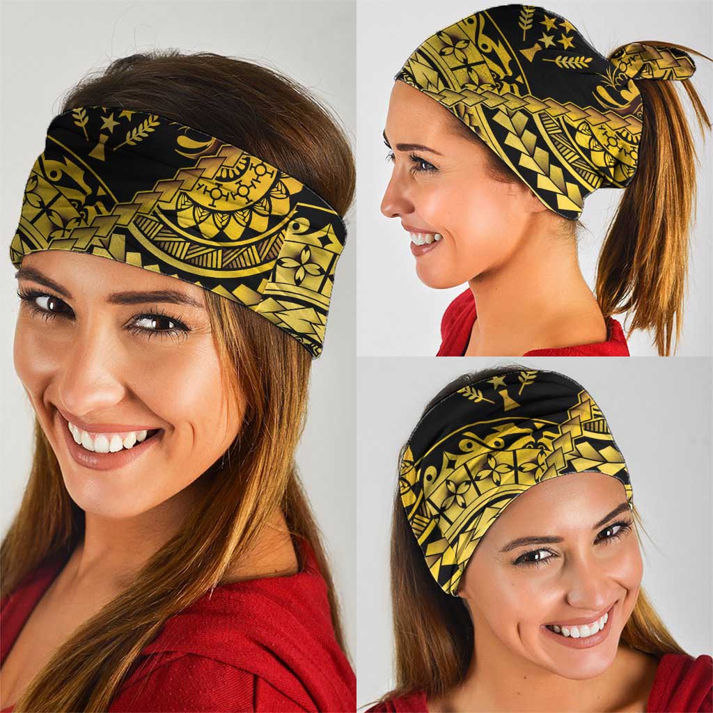 Kosrae Liberation Day Neck Gaiter Polynesian Floral Tattoo LT05