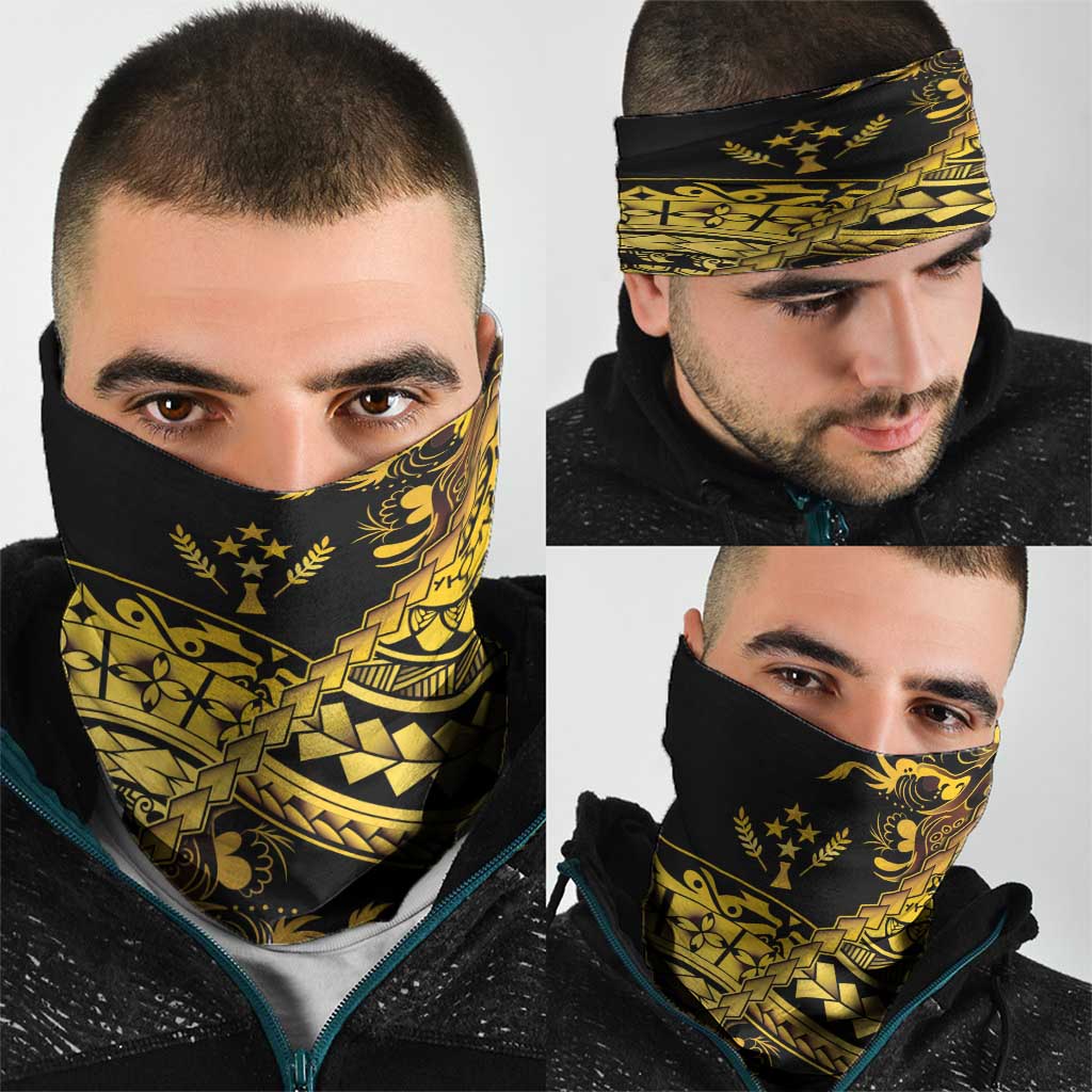 Kosrae Liberation Day Neck Gaiter Polynesian Floral Tattoo LT05