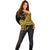 Kosrae Liberation Day Off Shoulder Sweater Polynesian Floral Tattoo - Polynesian Pride