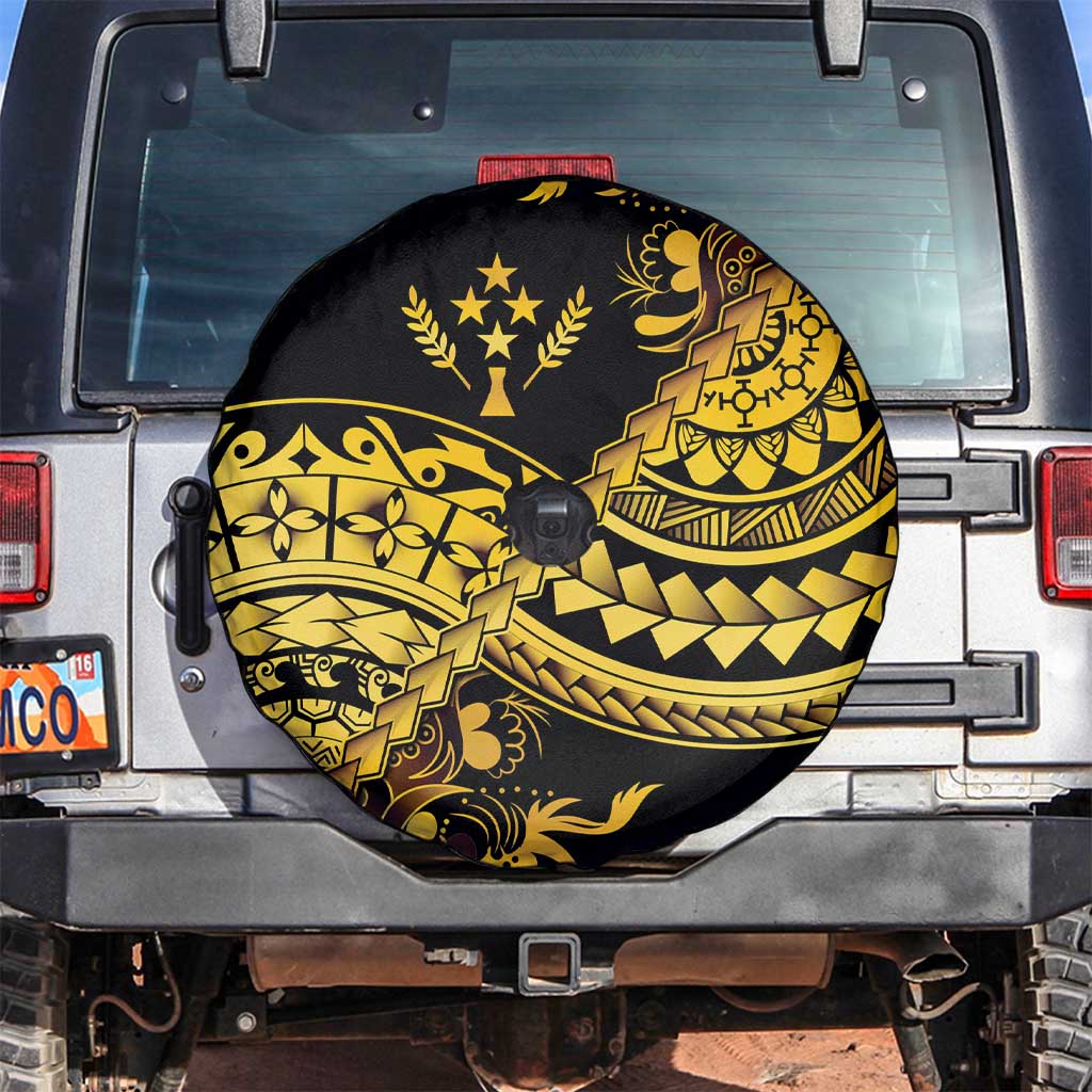 Kosrae Liberation Day Spare Tire Cover Polynesian Floral Tattoo - Polynesian Pride