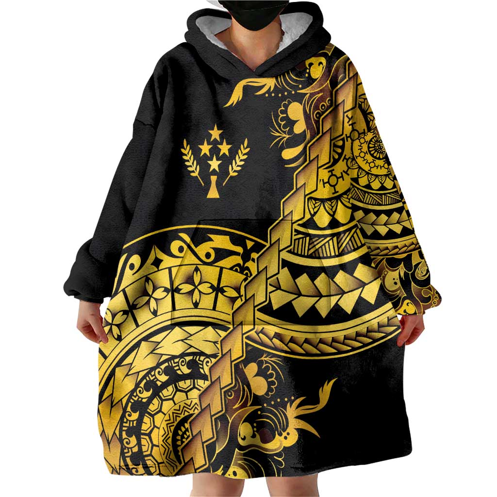 Kosrae Liberation Day Wearable Blanket Hoodie Polynesian Floral Tattoo LT05 - Polynesian Pride