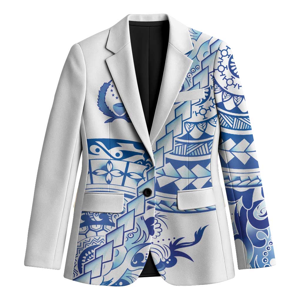 Pohnpei Liberation Day Blazer Polynesian Floral Tattoo - Polynesian Pride