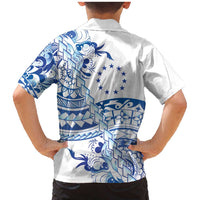 Pohnpei Liberation Day Family Matching Mermaid Dress and Hawaiian Shirt Polynesian Floral Tattoo LT05 - Polynesian Pride