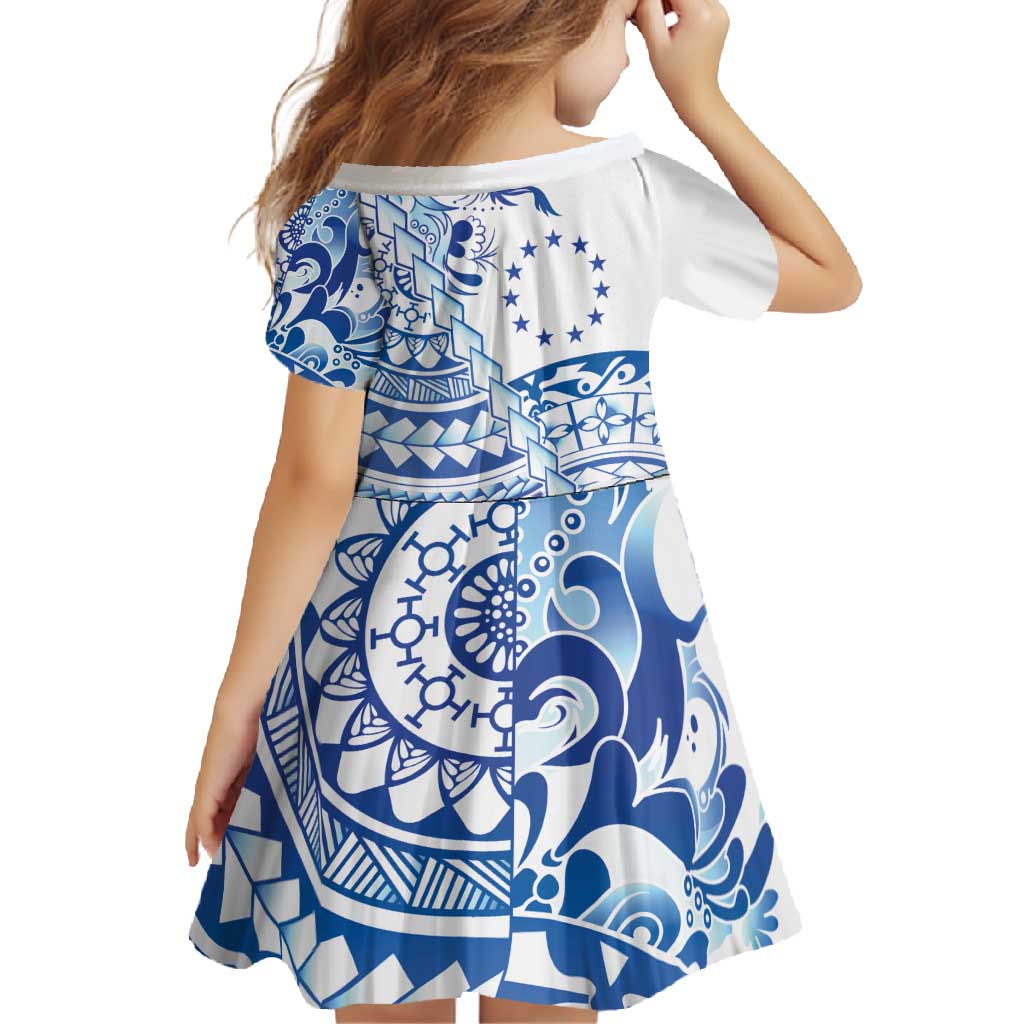 Pohnpei Liberation Day Family Matching Short Sleeve Bodycon Dress and Hawaiian Shirt Polynesian Floral Tattoo LT05 - Polynesian Pride