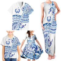 Pohnpei Liberation Day Family Matching Tank Maxi Dress and Hawaiian Shirt Polynesian Floral Tattoo LT05 - Polynesian Pride