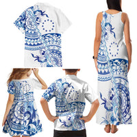 Pohnpei Liberation Day Family Matching Tank Maxi Dress and Hawaiian Shirt Polynesian Floral Tattoo LT05 - Polynesian Pride