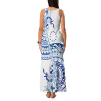 Pohnpei Liberation Day Family Matching Tank Maxi Dress and Hawaiian Shirt Polynesian Floral Tattoo LT05 - Polynesian Pride