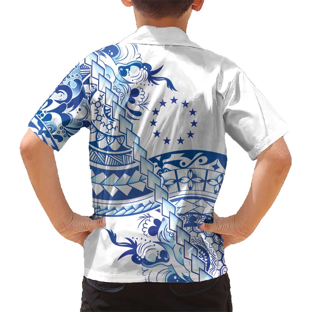 Pohnpei Liberation Day Kid Hawaiian Shirt Polynesian Floral Tattoo - Polynesian Pride