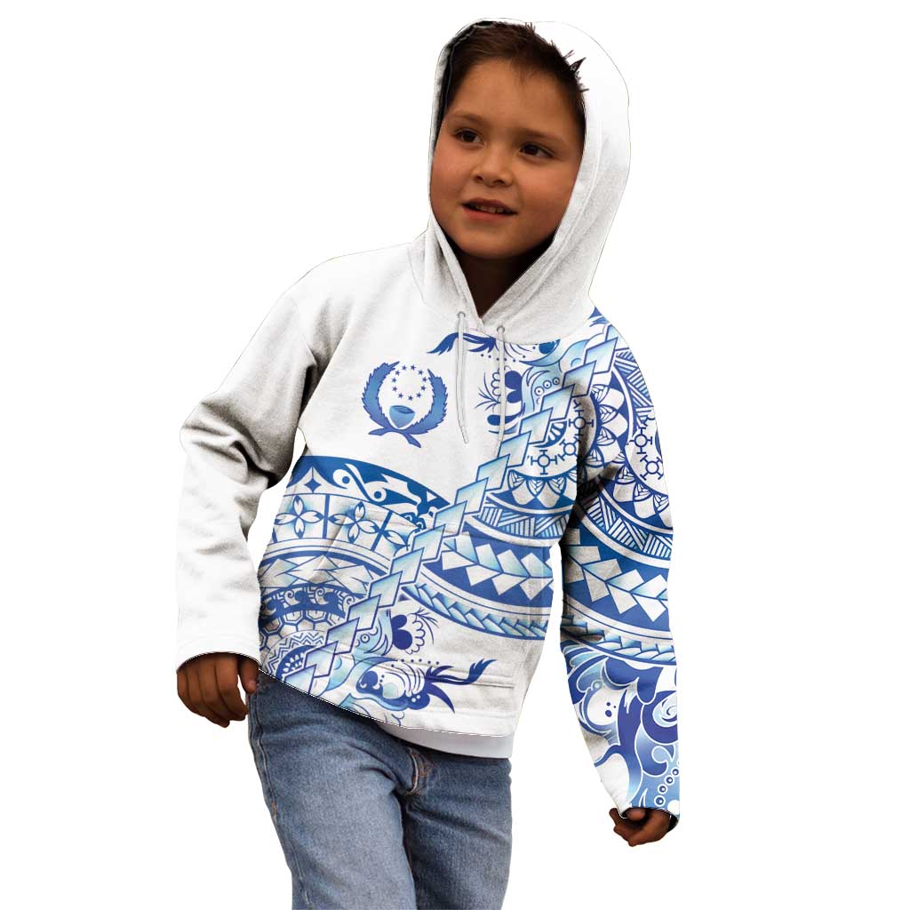 Pohnpei Liberation Day Kid Hoodie Polynesian Floral Tattoo - Polynesian Pride