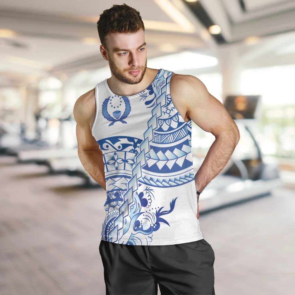 Pohnpei Liberation Day Men Tank Top Polynesian Floral Tattoo - Polynesian Pride