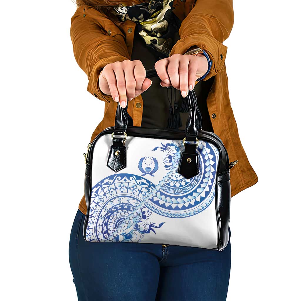 Pohnpei Liberation Day Shoulder Handbag Polynesian Floral Tattoo - Polynesian Pride