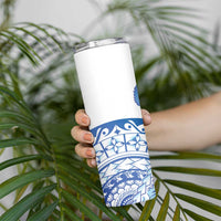 Pohnpei Liberation Day Skinny Tumbler Polynesian Floral Tattoo - Polynesian Pride