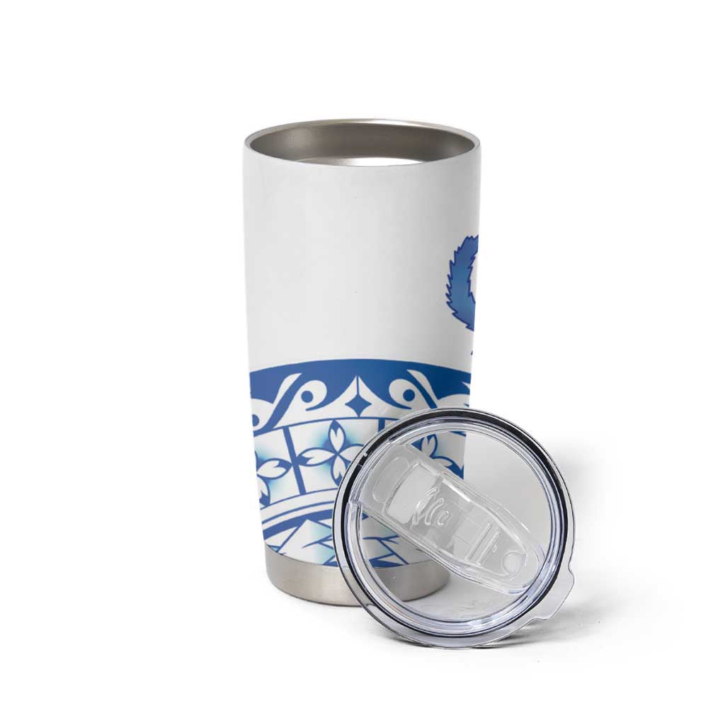 Pohnpei Liberation Day Tumbler Cup Polynesian Floral Tattoo - Polynesian Pride