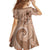 Hawaii Brown Hibiscus Pikake Lei Family Matching Off Shoulder Maxi Dress and Hawaiian Shirt - Polynesian Pride