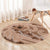 Hawaii Brown Hibiscus Pikake Lei Round Carpet - Polynesian Pride