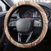Hawaii Brown Hibiscus Pikake Lei Steering Wheel Cover - Polynesian Pride