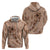 Hawaii Brown Hibiscus Pikake Lei Zip Hoodie - Polynesian Pride