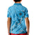 Hawaii Blue Hibiscus Pikake Lei Kid Polo Shirt - Polynesian Pride
