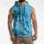 Hawaii Blue Hibiscus Pikake Lei Sleeveless Zip Hoodie - Polynesian Pride