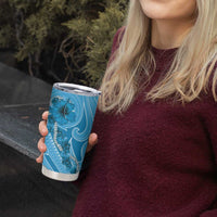 Hawaii Blue Hibiscus Pikake Lei Tumbler Cup - Polynesian Pride