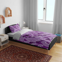 Hawaii Violet Hibiscus Pikake Lei Bedding Set - Polynesian Pride