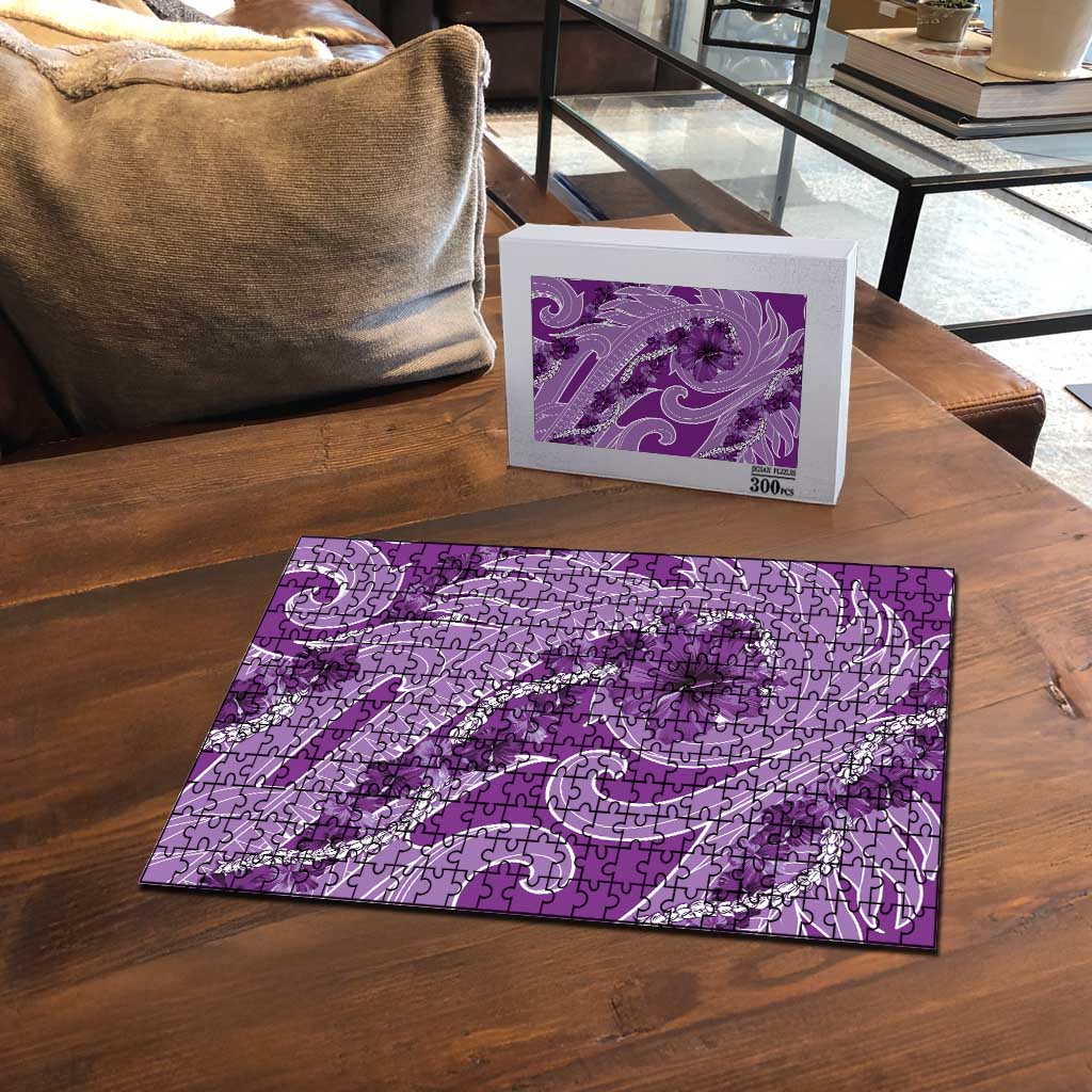 Hawaii Violet Hibiscus Pikake Lei Puzzle - Polynesian Pride