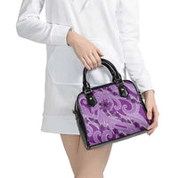 Hawaii Violet Hibiscus Pikake Lei Shoulder Handbag - Polynesian Pride