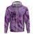Hawaii Violet Hibiscus Pikake Lei Zip Hoodie - Polynesian Pride