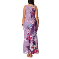 Hawaii Tropical Flowers Family Matching Tank Maxi Dress and Hawaiian Shirt Polynesian Tattoo Lavender LT05 - Polynesian Pride
