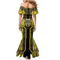 Niue The Rock Family Matching Mermaid Dress and Hawaiian Shirt The Island Of The Uga LT05 - Polynesian Pride