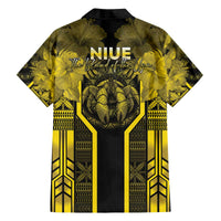 Niue The Rock Family Matching Off The Shoulder Long Sleeve Dress and Hawaiian Shirt The Island Of The Uga LT05 - Polynesian Pride