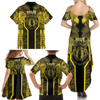 Niue The Rock Family Matching Summer Maxi Dress and Hawaiian Shirt The Island Of The Uga LT05 - Polynesian Pride