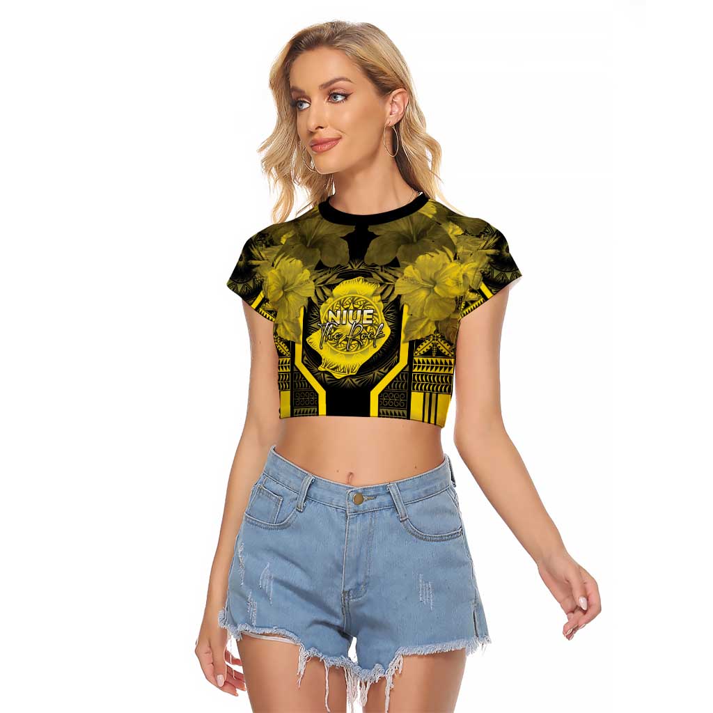 Niue The Rock Raglan Cropped T Shirt The Island Of The Uga - Polynesian Pride