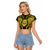 Niue The Rock Raglan Cropped T Shirt The Island Of The Uga - Polynesian Pride
