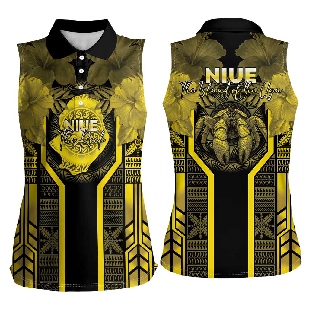 Niue The Rock Women Sleeveless Polo Shirt The Island Of The Uga LT05 - Polynesian Pride