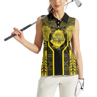 Niue The Rock Women Sleeveless Polo Shirt The Island Of The Uga LT05 - Polynesian Pride