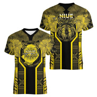 Niue The Rock Women V-Neck T-Shirt The Island Of The Uga LT05 - Polynesian Pride