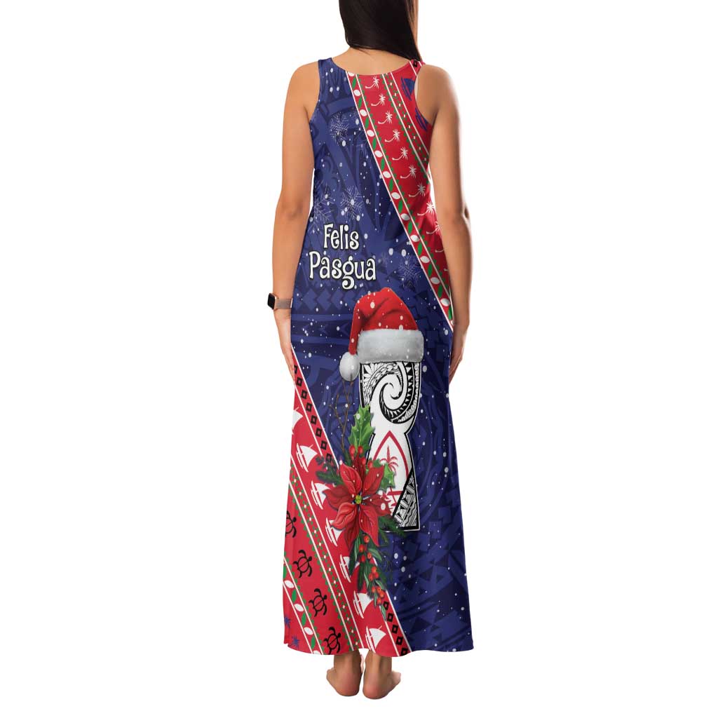 Guam Christmas Family Matching Tank Maxi Dress and Hawaiian Shirt Felis Nabidat Guaman Seal With Poinsettia LT05 - Polynesian Pride